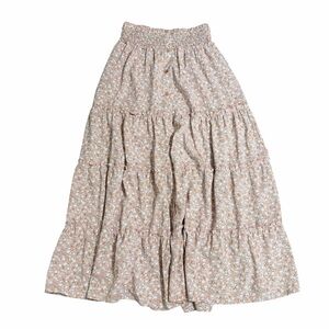Wishlist Women's Tiered Maxi Skirt | Mauve Floral | Size Medium